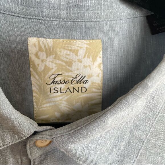 Tasso Elba Island ~ linen/silk blend shirt ~ size XL - Picture 4 of 6